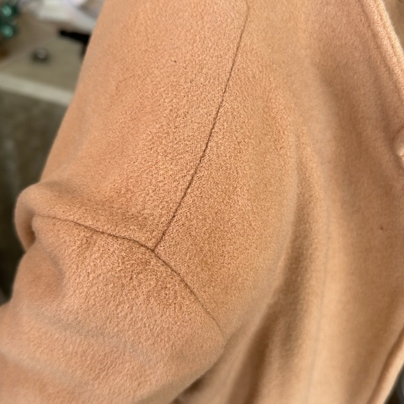 Vintage Camel Wool cashmere lined Jacket XS Fitted snuggly Very warm No closure - Picture 13 of 15